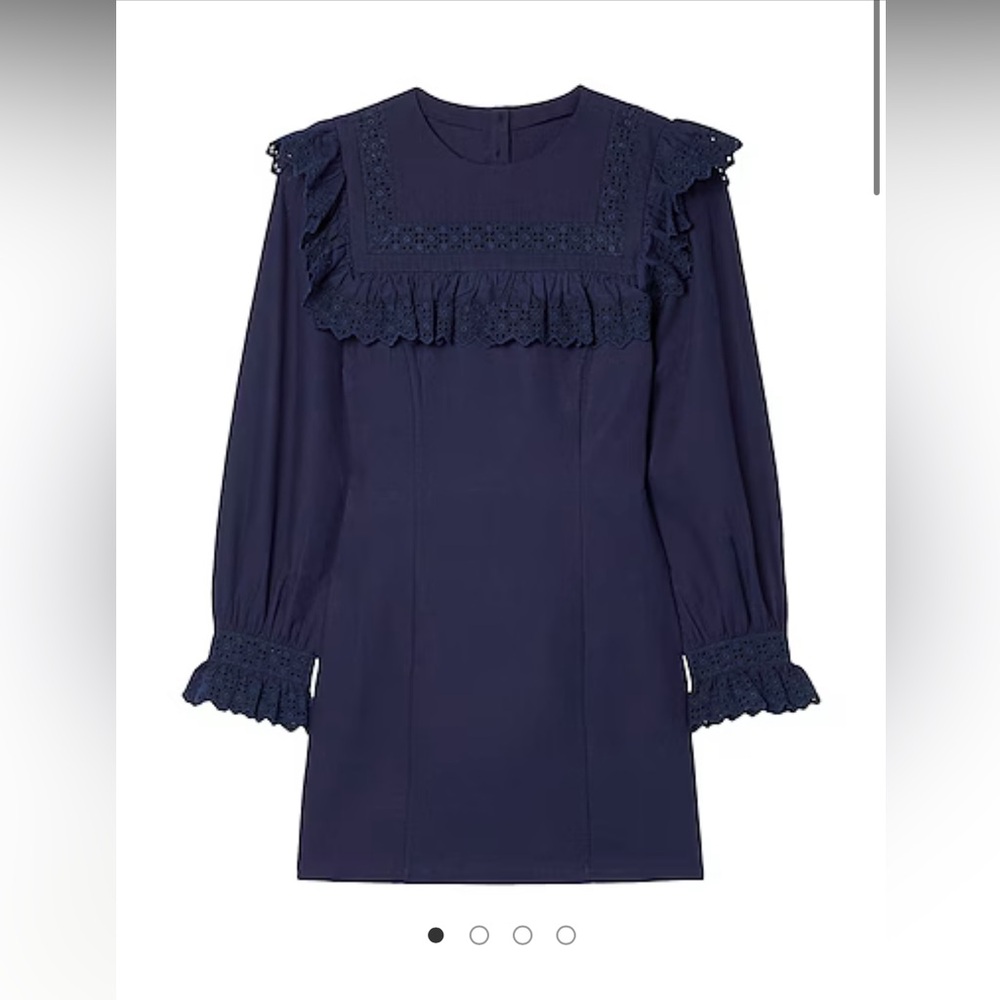 Doen NWT Minore Navy Mini Dress Size Medium NEW Fall Dress - Picture 2 of 7